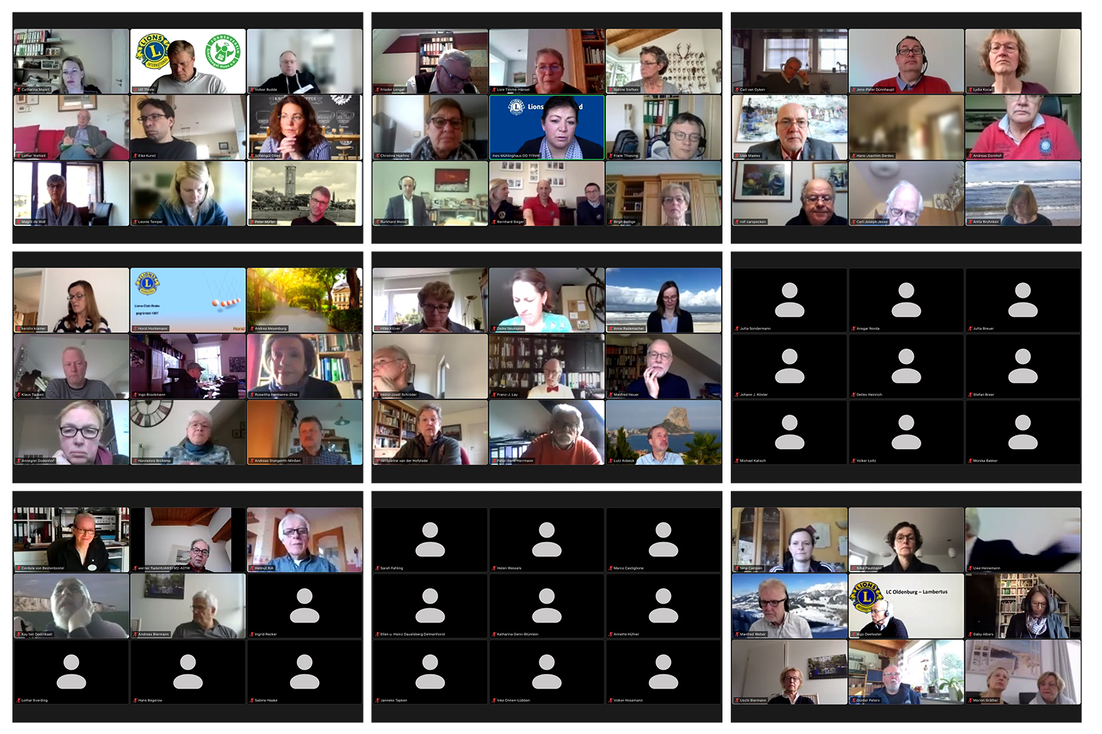 Rund 120 Lions nahmen an der ersten Online-Distriktversammlung teil.