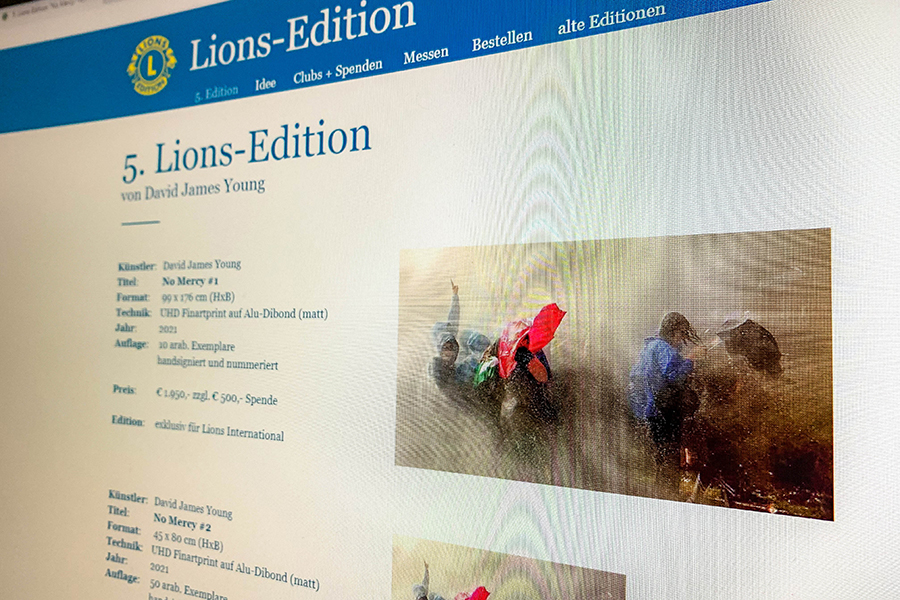 Internetseite der Lions-Edition